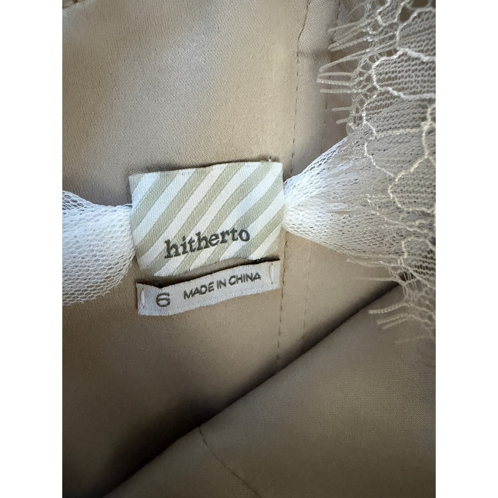 Hitherto BHLDN Tulle Lace Maxi Gown Dress Champagne Tan Romantic Fairy 6 - Picture 7 of 8